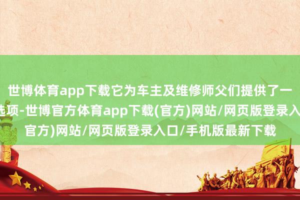 世博体育app下载它为车主及维修师父们提供了一个资本相对便宜的选项-世博官方体育app下载(官方)网站/网页版登录入口/手机版最新下载