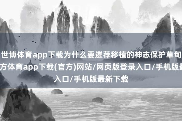 世博体育app下载为什么要遴荐移植的神志保护草甸-世博官方体育app下载(官方)网站/网页版登录入口/手机版最新下载