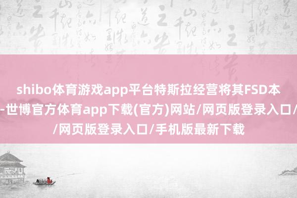 shibo体育游戏app平台特斯拉经营将其FSD本事引入中国市集-世博官方体育app下载(官方)网站/网页版登录入口/手机版最新下载