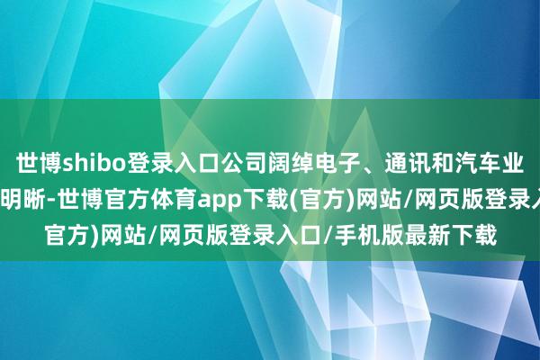 世博shibo登录入口公司阔绰电子、通讯和汽车业务三伟业务长线布局明晰-世博官方体育app下载(官方)网站/网页版登录入口/手机版最新下载
