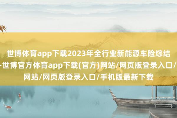 世博体育app下载2023年全行业新能源车险综结伴本率为109%-世博官方体育app下载(官方)网站/网页版登录入口/手机版最新下载