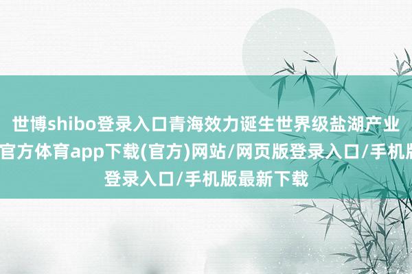 世博shibo登录入口青海效力诞生世界级盐湖产业基地-世博官方体育app下载(官方)网站/网页版登录入口/手机版最新下载