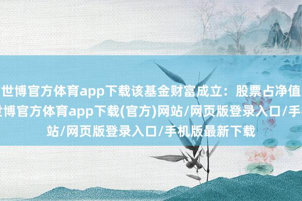 世博官方体育app下载该基金财富成立：股票占净值比92.38%-世博官方体育app下载(官方)网站/网页版登录入口/手机版最新下载