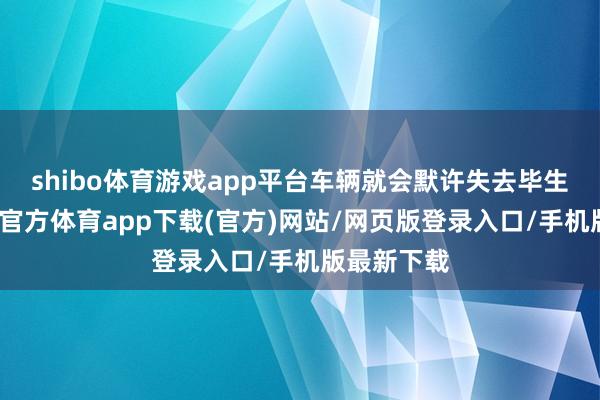 shibo体育游戏app平台车辆就会默许失去毕生质保-世博官方体育app下载(官方)网站/网页版登录入口/手机版最新下载