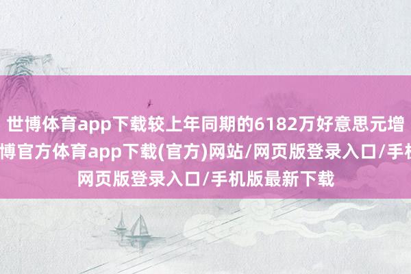 世博体育app下载较上年同期的6182万好意思元增长55.4%-世博官方体育app下载(官方)网站/网页版登录入口/手机版最新下载