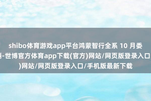 shibo体育游戏app平台鸿蒙智行全系 10 月委派新车 41643 辆-世博官方体育app下载(官方)网站/网页版登录入口/手机版最新下载