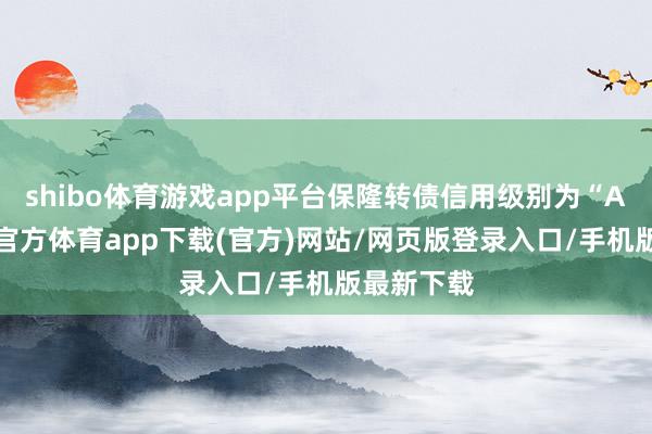 shibo体育游戏app平台保隆转债信用级别为“AA”-世博官方体育app下载(官方)网站/网页版登录入口/手机版最新下载