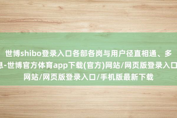 世博shibo登录入口各部各岗与用户径直相通、多视角解读用户声息-世博官方体育app下载(官方)网站/网页版登录入口/手机版最新下载