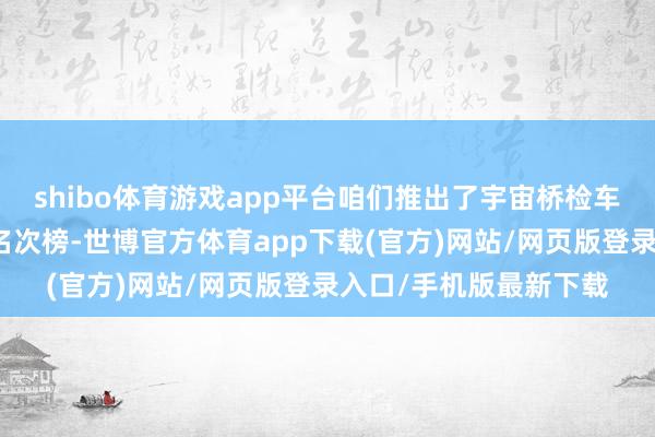 shibo体育游戏app平台咱们推出了宇宙桥检车租出公司的抽象实力名次榜-世博官方体育app下载(官方)网站/网页版登录入口/手机版最新下载