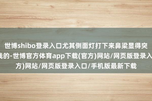 世博shibo登录入口尤其侧面灯打下来鼻梁显得突兀但演的劲儿是在线的-世博官方体育app下载(官方)网站/网页版登录入口/手机版最新下载